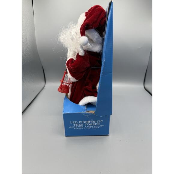 Holiday Time LED Fiber Optic Santa Tree Topper 12” Christmas Lighted Topper - Picture 4 of 5